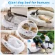 Human Dog Bed, 71''x40''x12'' Size Fits You and Pets, Washable Faux Fur Dog Bed for People Doze Off, Napping Orthopedic Dog Bed - Grey Human Dog Bed, 71''x40''x12'' Size Fits You and Pets, Washable Faux Fur Dog Bed for People Doze Off, Napping Orthopedic Dog Bed - Grey