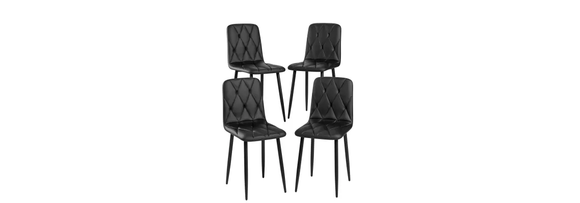 Modern and Stylish Dining Chairs Set of 4 with PU Upholstered Cushion for Your Kitchen Modern and Stylish Dining Chairs Set of 4 with PU Upholstered Cushion for Your Kitchen