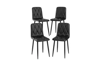 Modern and Stylish Dining Chairs Set of 4 with PU Upholstered Cushion for Your Kitchen