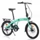 Green 20 inch Folding Bike Steel Frame 7 Speed City Bike Green 20 inch Folding Bike Steel Frame 7 Speed City Bike