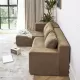 Modular Sectional Couch, Modern L-Shape Sectional Sofa with Chaise Lounge, Comfy Snow Velet Fabric Corner Sofa Couch, Upholstered Couch for Living Room, Bedroom, Apartment, Modular Sectional Couch, Modern L-Shape Sectional Sofa with Chaise Lounge, Comfy Snow Velet Fabric Corner Sofa Couch, Upholstered Couch for Living Room, Bedroom, Apartment,