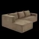 Modular Sectional Couch, Modern L-Shape Sectional Sofa with Chaise Lounge, Comfy Snow Velet Fabric Corner Sofa Couch, Upholstered Couch for Living Room, Bedroom, Apartment, Modular Sectional Couch, Modern L-Shape Sectional Sofa with Chaise Lounge, Comfy Snow Velet Fabric Corner Sofa Couch, Upholstered Couch for Living Room, Bedroom, Apartment,