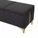 Elegant Upholstered Storage Ottoman,Storage Bench with Metal Legs for Bedroom,Living Room,Fully Assembled Except Legs,Black Elegant Upholstered Storage Ottoman,Storage Bench with Metal Legs for Bedroom,Living Room,Fully Assembled Except Legs,Black