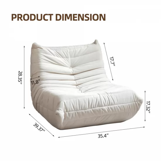 No Installation Bean Bag Chair Big Beanbag Chair for Adults Bean Bag Lounger Foam Chair for Home, Apartment, Living room or Gaming Venue Sofa in a box No Installation Bean Bag Chair Big Beanbag Chair for Adults Bean Bag Lounger Foam Chair for Home, Apartment, Living room or Gaming Venue Sofa in a box