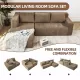 Modular Sectional Couch, Modern L-Shape Sectional Sofa with Chaise Lounge, Comfy Snow Velet Fabric Corner Sofa Couch, Upholstered Couch for Living Room, Bedroom, Apartment, Modular Sectional Couch, Modern L-Shape Sectional Sofa with Chaise Lounge, Comfy Snow Velet Fabric Corner Sofa Couch, Upholstered Couch for Living Room, Bedroom, Apartment,