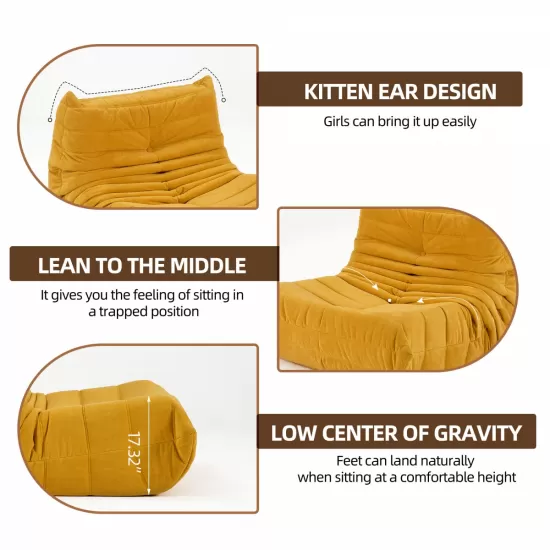 Floor sofa Bean Bag Chair for Adults Fireside Bean Bag Lounger Memory Foam Chair for Home, office, Apartment or Gaming Venue Floor sofa Bean Bag Chair for Adults Fireside Bean Bag Lounger Memory Foam Chair for Home, office, Apartment or Gaming Venue
