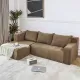Modular Sectional Couch, Modern L-Shape Sectional Sofa with Chaise Lounge, Comfy Snow Velet Fabric Corner Sofa Couch, Upholstered Couch for Living Room, Bedroom, Apartment, Modular Sectional Couch, Modern L-Shape Sectional Sofa with Chaise Lounge, Comfy Snow Velet Fabric Corner Sofa Couch, Upholstered Couch for Living Room, Bedroom, Apartment,