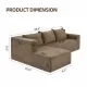 Modular Sectional Couch, Modern L-Shape Sectional Sofa with Chaise Lounge, Comfy Snow Velet Fabric Corner Sofa Couch, Upholstered Couch for Living Room, Bedroom, Apartment, Modular Sectional Couch, Modern L-Shape Sectional Sofa with Chaise Lounge, Comfy Snow Velet Fabric Corner Sofa Couch, Upholstered Couch for Living Room, Bedroom, Apartment,