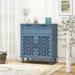 2 Door 2 Drawer Cabinet, American Furniture, Suitable for Bedroom, Living Room, Study 2 Door 2 Drawer Cabinet, American Furniture, Suitable for Bedroom, Living Room, Study