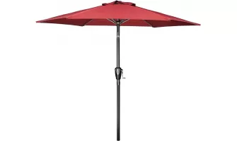 9' Patio Umbrella: Perfect Outdoor Shade with Push Button Tilt & Crank for $60.54