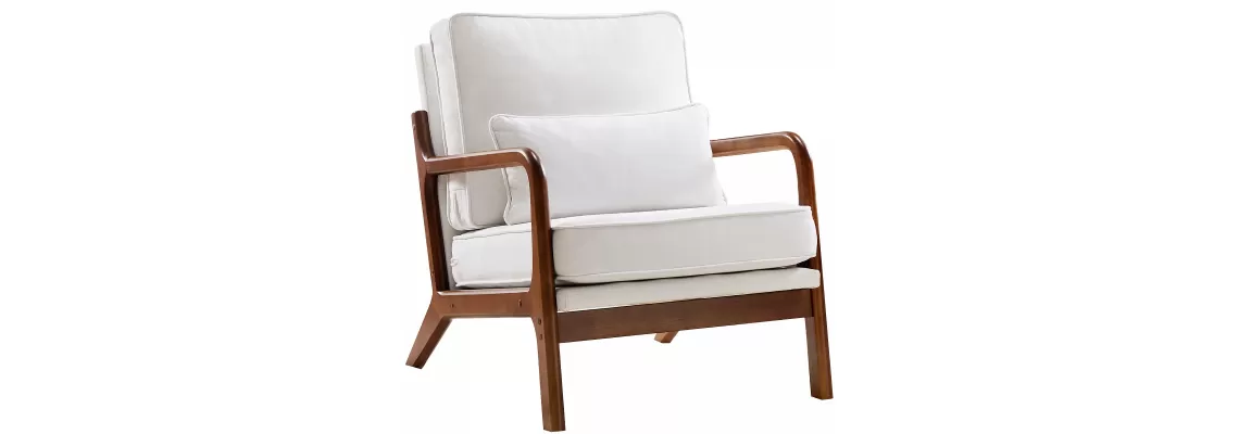 Comfy Linen Lounge Chair with Lumbar Support for Your Living Room Comfy Linen Lounge Chair with Lumbar Support for Your Living Room