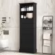 Black Tall Storage Cabinet with 3 Drawers and Adjustable Shelves for Bathroom, Study, Office and Interior, MDF Board with Painted Finish Black Tall Storage Cabinet with 3 Drawers and Adjustable Shelves for Bathroom, Study, Office and Interior, MDF Board with Painted Finish