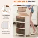 3 Tier Stackable Plastic Storage Bins with Lid - 23QT Foldable Organizers and Storage with Magnetic Doors & Lockable Wheels 3 Tier Stackable Plastic Storage Bins with Lid - 23QT Foldable Organizers and Storage with Magnetic Doors & Lockable Wheels
