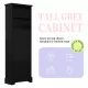 Black Tall Storage Cabinet with 3 Drawers and Adjustable Shelves for Bathroom, Study, Office and Interior, MDF Board with Painted Finish Black Tall Storage Cabinet with 3 Drawers and Adjustable Shelves for Bathroom, Study, Office and Interior, MDF Board with Painted Finish