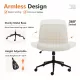 Office chair, backrest, armless office chair, adjustable swivel for comfortable home office, beige, fabric Office chair, backrest, armless office chair, adjustable swivel for comfortable home office, beige, fabric