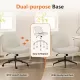 Office chair, backrest, armless office chair, adjustable swivel for comfortable home office, beige, fabric Office chair, backrest, armless office chair, adjustable swivel for comfortable home office, beige, fabric