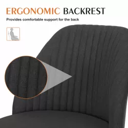 Sweetcrispy Armless Home Office  Desk Chair with Wheels Adjustable Swivel Task Computer Vanity Chair for Small Spaces Sweetcrispy Armless Home Office  Desk Chair with Wheels Adjustable Swivel Task Computer Vanity Chair for Small Spaces