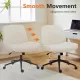 Office chair, backrest, armless office chair, adjustable swivel for comfortable home office, beige, fabric Office chair, backrest, armless office chair, adjustable swivel for comfortable home office, beige, fabric