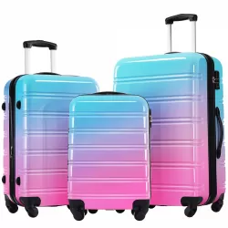Hardshell Luggage Sets 3 Piece Gradient Color Expandable Suitcase with Spinner Wheels and TSA Lock Lightweight 20 Inch 24 Inch 28 Inch Available,Blue and Red Hardshell Luggage Sets 3 Piece Gradient Color Expandable Suitcase with Spinner Wheels and TSA Lock Lightweight 20 Inch 24 Inch 28 Inch Available,Blue and Red