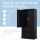 Tall Bathroom Storage Cabinet, Cabinet with Two Doors and Drawers, Adjustable Shelf, MDF Board, Black Tall Bathroom Storage Cabinet, Cabinet with Two Doors and Drawers, Adjustable Shelf, MDF Board, Black