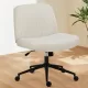 Office chair, backrest, armless office chair, adjustable swivel for comfortable home office, beige, fabric Office chair, backrest, armless office chair, adjustable swivel for comfortable home office, beige, fabric