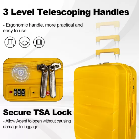 Lightweight Luggage Sets 3 Pieces, Expandable Luggages Spinner Suitcase with TSA Lock Hardside Carry on Luggage 20inch 24inch 28inch Lightweight Luggage Sets 3 Pieces, Expandable Luggages Spinner Suitcase with TSA Lock Hardside Carry on Luggage 20inch 24inch 28inch