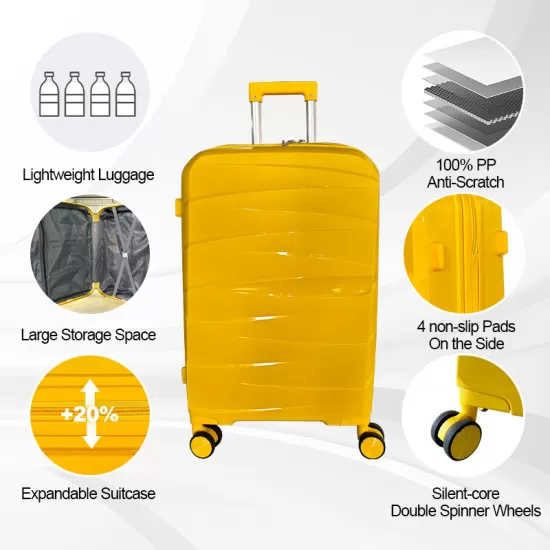 Lightweight Luggage Sets 3 Pieces, Expandable Luggages Spinner Suitcase with TSA Lock Hardside Carry on Luggage 20inch 24inch 28inch Lightweight Luggage Sets 3 Pieces, Expandable Luggages Spinner Suitcase with TSA Lock Hardside Carry on Luggage 20inch 24inch 28inch