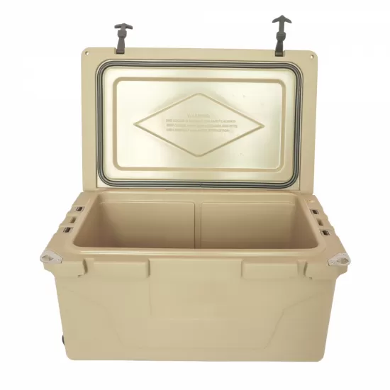 Khaki color ice cooler box 65QT camping ice chest beer box outdoor fishing cooler Khaki color ice cooler box 65QT camping ice chest beer box outdoor fishing cooler