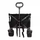 Folding Wagon, Heavy Duty Utility Beach Wagon Cart for Sand with Big Wheels, Adjustable Handle&Drink Holders for Shopping, Camping,Garden and Outdoor Folding Wagon, Heavy Duty Utility Beach Wagon Cart for Sand with Big Wheels, Adjustable Handle&Drink Holders for Shopping, Camping,Garden and Outdoor