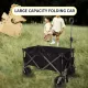 Folding Wagon, Heavy Duty Utility Beach Wagon Cart for Sand with Big Wheels, Adjustable Handle&Drink Holders for Shopping, Camping,Garden and Outdoor Folding Wagon, Heavy Duty Utility Beach Wagon Cart for Sand with Big Wheels, Adjustable Handle&Drink Holders for Shopping, Camping,Garden and Outdoor
