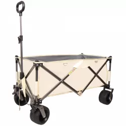 Folding Wagon, Heavy Duty Utility Beach Wagon Cart for Sand with Big Wheels, Adjustable Handle&Drink Holders for Shopping, Camping,Garden and Outdoor Folding Wagon, Heavy Duty Utility Beach Wagon Cart for Sand with Big Wheels, Adjustable Handle&Drink Holders for Shopping, Camping,Garden and Outdoor