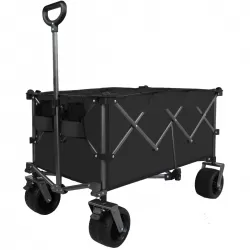Collapsible Folding Wagon, Push Pull Foldable Beach Wagon Cart Collapsible Folding Wagon, Push Pull Foldable Beach Wagon Cart