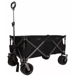 Folding Wagon, Heavy Duty Utility Beach Wagon Cart for Sand with Big Wheels, Adjustable Handle&Drink Holders for Shopping, Camping,Garden and Outdoor Folding Wagon, Heavy Duty Utility Beach Wagon Cart for Sand with Big Wheels, Adjustable Handle&Drink Holders for Shopping, Camping,Garden and Outdoor