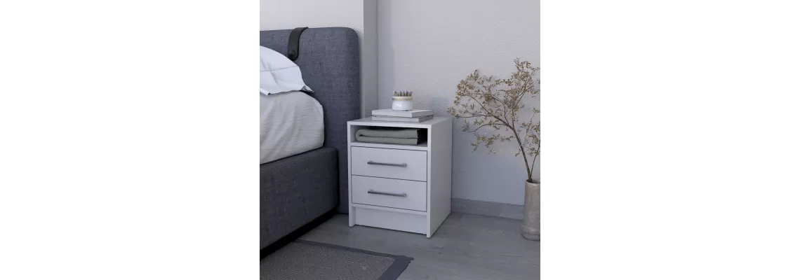 Modern and Functional: The Eastover Nightstand 2.0 with Two Drawers Modern and Functional: The Eastover Nightstand 2.0 with Two Drawers