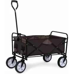 YSSOA Rolling Collapsible Garden Cart Camping Wagon, with 360 Degree Swivel Wheels & Adjustable Handle, 220lbs Weight Capacity,Brown YSSOA Rolling Collapsible Garden Cart Camping Wagon, with 360 Degree Swivel Wheels & Adjustable Handle, 220lbs Weight Capacity,Brown