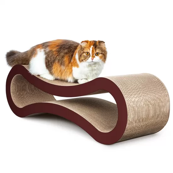 FluffyDream Cat Scratcher Cardboard, Scratching Pad House Bed Furniture Protector, Infinity Shape, Curved FluffyDream Cat Scratcher Cardboard, Scratching Pad House Bed Furniture Protector, Infinity Shape, Curved