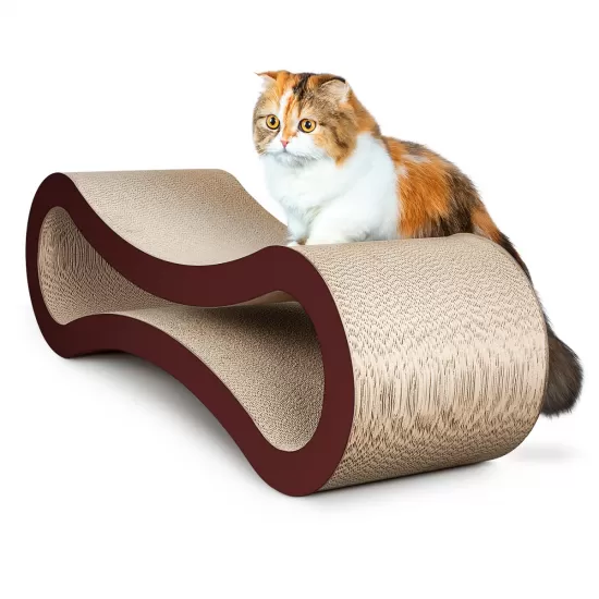 FluffyDream Cat Scratcher Cardboard, Scratching Pad House Bed Furniture Protector, Infinity Shape, Curved FluffyDream Cat Scratcher Cardboard, Scratching Pad House Bed Furniture Protector, Infinity Shape, Curved