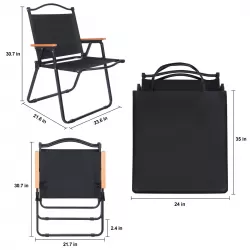 YSSOA Folding Camp Chair for Adults with Handle and Storage Bag, Large Size, 264lbs Load Bearing Collapsible Outdoor Furniture for Leisure, Beach, Picnic, Hiking, Fishing (Color: Black), L YSSOA Folding Camp Chair for Adults with Handle and Storage Bag, Large Size, 264lbs Load Bearing Collapsible Outdoor Furniture for Leisure, Beach, Picnic, Hiking, Fishing (Color: Black), L