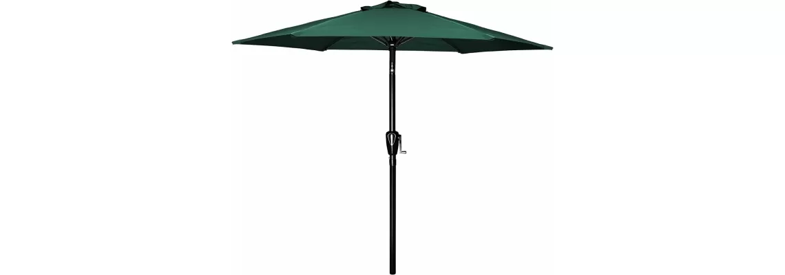 7.5ft Green Patio Umbrella with Tilt & Crank for Outdoor Relaxation 7.5ft Green Patio Umbrella with Tilt & Crank for Outdoor Relaxation