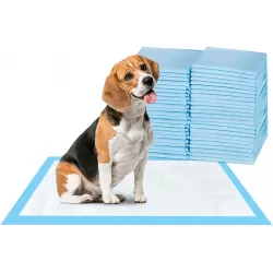 ScratchMe Super-Absorbent Waterproof Dog and Puppy Pet Training Pad, Housebreaking Pet Pad, 100-Count Extra Small-Size, 13’’X17.7’’, Blue ScratchMe Super-Absorbent Waterproof Dog and Puppy Pet Training Pad, Housebreaking Pet Pad, 100-Count Extra Small-Size, 13’’X17.7’’, Blue