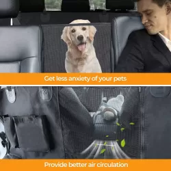 Simple Deluxe Dog Car Seat Cover for Back Seat, 100% Waterproof Pet Seat Protector with Mesh Window, Scratchproof & Nonslip Dog Hammock for Cars, Trucks, SUVs, Standard Simple Deluxe Dog Car Seat Cover for Back Seat, 100% Waterproof Pet Seat Protector with Mesh Window, Scratchproof & Nonslip Dog Hammock for Cars, Trucks, SUVs, Standard