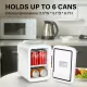 Mini Fridge, 4L/6 Can Portable Cooler & Warmer Freon-Free Small Refrigerator Provide Compact Storage for Skincare, Beverage, Food, Cosmetics, White Mini Fridge, 4L/6 Can Portable Cooler & Warmer Freon-Free Small Refrigerator Provide Compact Storage for Skincare, Beverage, Food, Cosmetics, White