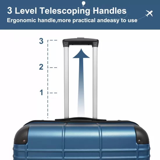 Luggage Sets ABS+PC Hardshell 4pcs Luggage Hardside Lightweight Durable Suitcase sets Spinner Wheels Suitcase with TSA Lock (12/20/24/28),Pearl Blue Luggage Sets ABS+PC Hardshell 4pcs Luggage Hardside Lightweight Durable Suitcase sets Spinner Wheels Suitcase with TSA Lock (12/20/24/28),Pearl Blue