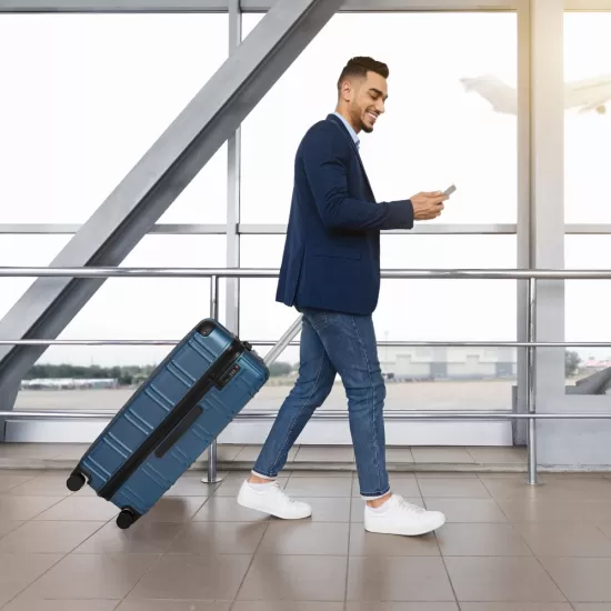 Luggage Sets ABS+PC Hardshell 4pcs Luggage Hardside Lightweight Durable Suitcase sets Spinner Wheels Suitcase with TSA Lock (12/20/24/28),Pearl Blue Luggage Sets ABS+PC Hardshell 4pcs Luggage Hardside Lightweight Durable Suitcase sets Spinner Wheels Suitcase with TSA Lock (12/20/24/28),Pearl Blue