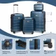 Luggage Sets ABS+PC Hardshell 4pcs Luggage Hardside Lightweight Durable Suitcase sets Spinner Wheels Suitcase with TSA Lock (12/20/24/28),Pearl Blue Luggage Sets ABS+PC Hardshell 4pcs Luggage Hardside Lightweight Durable Suitcase sets Spinner Wheels Suitcase with TSA Lock (12/20/24/28),Pearl Blue