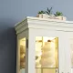 Lighted Glass Curio Display Cabinet,Display Cabinet,Glass Storage Cabinet Glass Wine cabinet Wood Frame Toy Display for Living Room, Kitchen, Pantry light bulb included Antique white Lighted Glass Curio Display Cabinet,Display Cabinet,Glass Storage Cabinet Glass Wine cabinet Wood Frame Toy Display for Living Room, Kitchen, Pantry light bulb included Antique white
