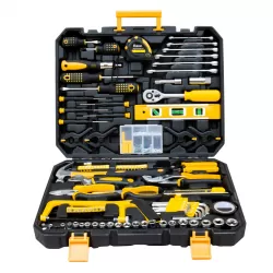 198 Piece Mechanics Tool Set with Socket Household Hand Tool Kit Basic Tool Combination with Plastic Toolbox Storage Case 198 Piece Mechanics Tool Set with Socket Household Hand Tool Kit Basic Tool Combination with Plastic Toolbox Storage Case