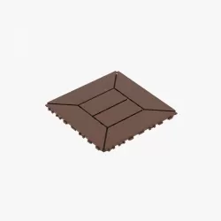 New Style 12 Inch Patio Deck Tiles, DIY Module Interlocking Decking Tiles Floor Tile,Easy and Quick Installation Court Tiles for Porch Poolside Balcony Backyard 44pcs Red Brown