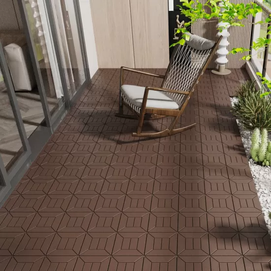 New Style 12 Inch Patio Deck Tiles, DIY Module Interlocking Decking Tiles Floor Tile,Easy and Quick Installation Court Tiles for Porch Poolside Balcony Backyard 44pcs Red Brown New Style 12 Inch Patio Deck Tiles, DIY Module Interlocking Decking Tiles Floor Tile,Easy and Quick Installation Court Tiles for Porch Poolside Balcony Backyard 44pcs Red Brown