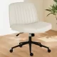 Office chair, backrest, armless office chair, adjustable swivel for comfortable home office, beige, Leather Office chair, backrest, armless office chair, adjustable swivel for comfortable home office, beige, Leather